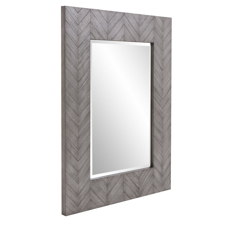 Union Rustic Wood Flat Wall Mirror | Wayfair